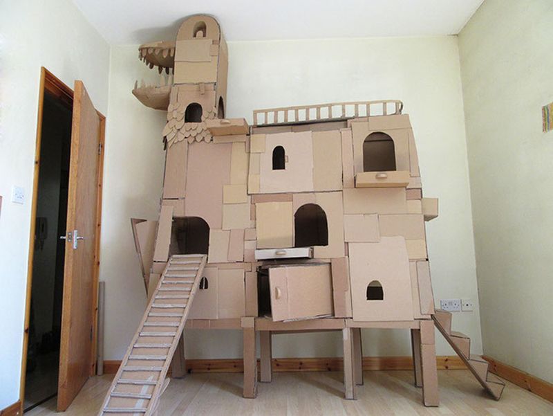 การสร้างบ้านแมว ไอเดียจากกล่องกระดาษสร้างได้ง่ายๆด้วยตัวเอง